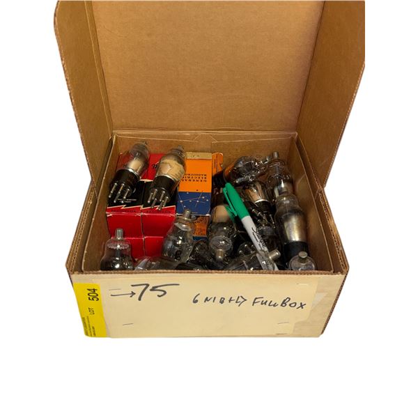 Box of Vintage Loose and NIB Vacuum Tubes - Models: 75