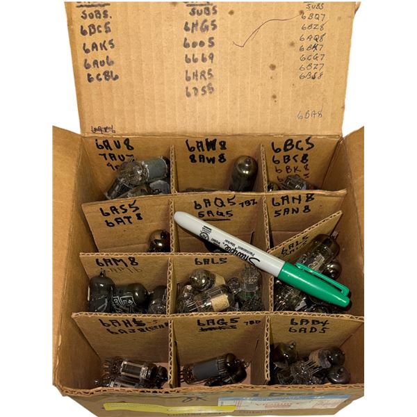 Group of Sorted Assorted Vintage Loose Vacuum Tubes