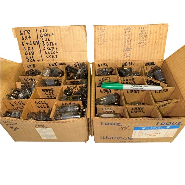 Group of Sorted Assorted Vintage Loose Vacuum Tubes