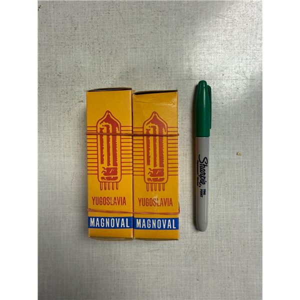 Vintage Magnoval EL-34 6CA7 Vacuum Tubes With Original Boxes Magnoval