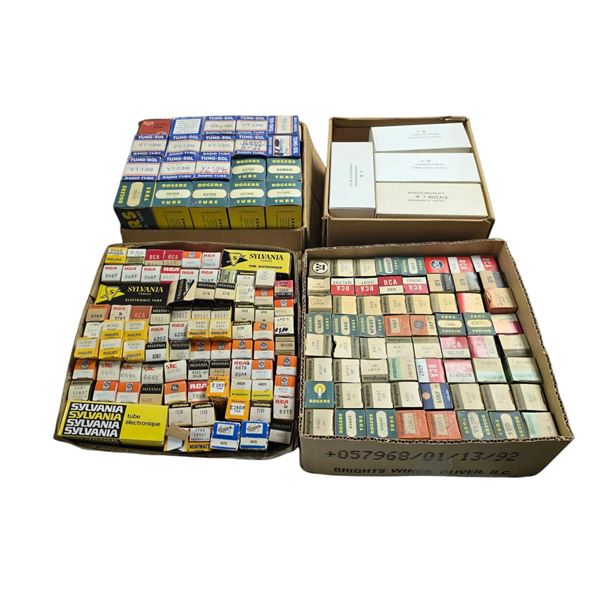 Vintage Assorted Radio Electron Vacuum Tubes Original Boxes TUNG-SOL SYLVANIA ROGERS RCA PHILIPS