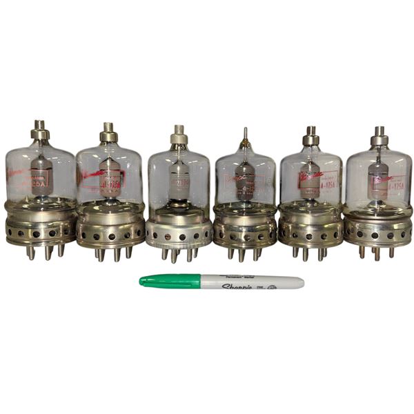 6pc Vintage Eimac 4-125A Radial-Beam Power Tetrode Transmitting Vacuum Tube