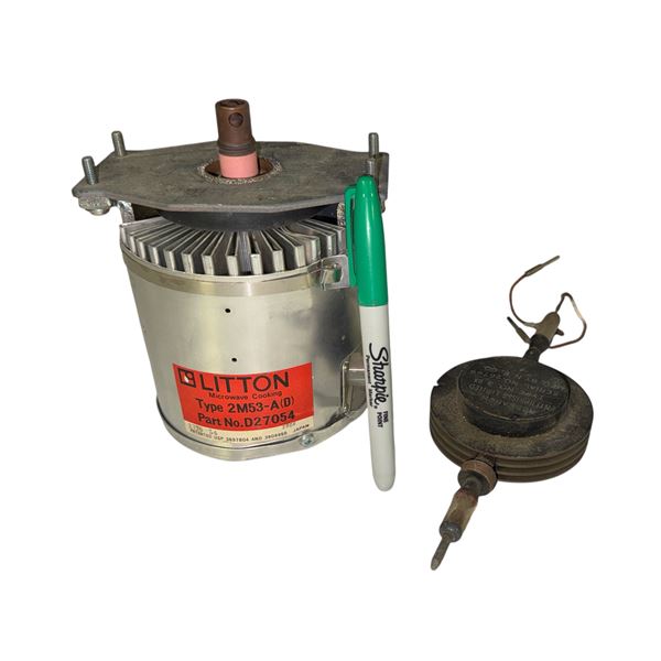 Rare WWII Research Enterprises Ltd Type 3 BX Cavity Magnetron Radar Tube & Vintage Litton Commercial