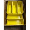 Image 3 : Yellow Plastic Organizing Storage Parts Bins