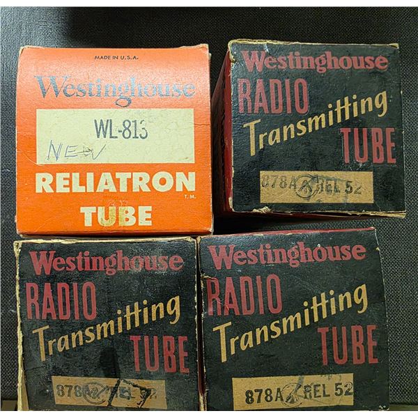 3pc Westinghouse 878A REL 52 Transmitting tubes & WL-813 tube