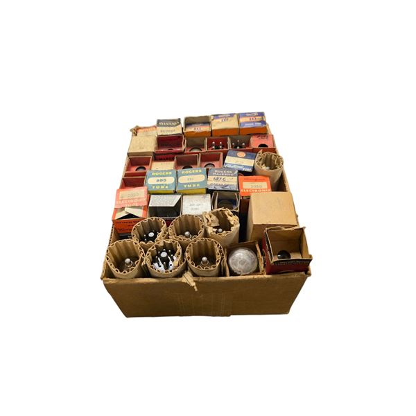 Assorted Vintage Vacuum Tubes Philips Sylvania Marconi Westinghouse GE Rogers Rogers Majestic