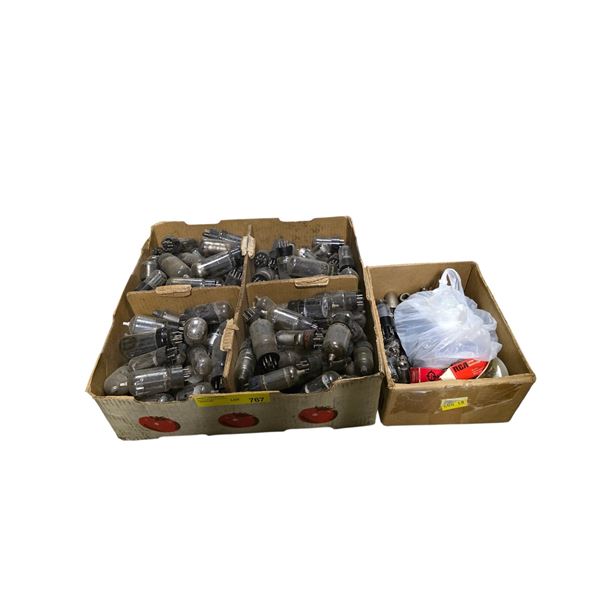Collection of assorted vintage vacuum tubes