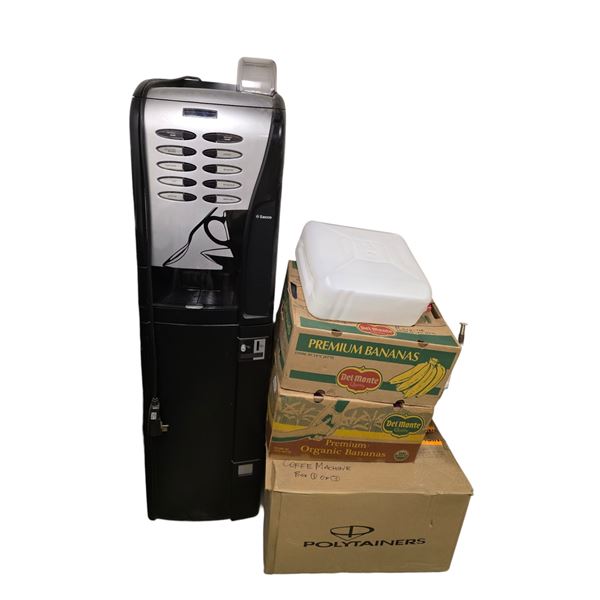 Saeco Commercial Coffee Vending Machine with 3 boxes of accessories & extra parts