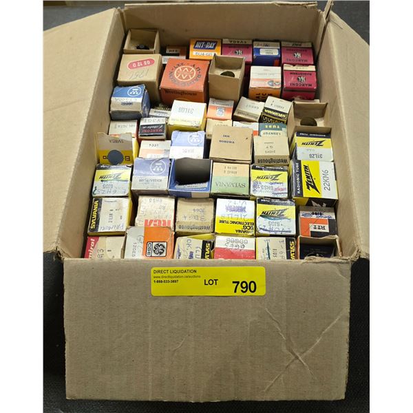 Assorted Vintage Vacuum Tubes Sylvania Westinghouse Zenith Philips Panasonic Admiral Marconi