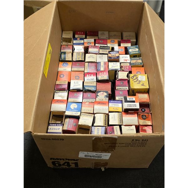 Large Vintage Vacuum Tube Collection including RCA, GE, Sylvania, Westinghouse, Marconi