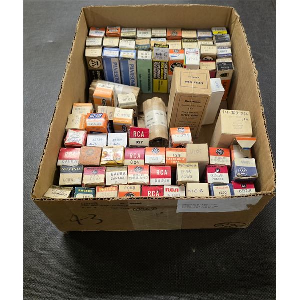 Assorted Vintage Vacuum Tubes RCA, Sylvania, Westinghouse, GE, Philips, Marconi