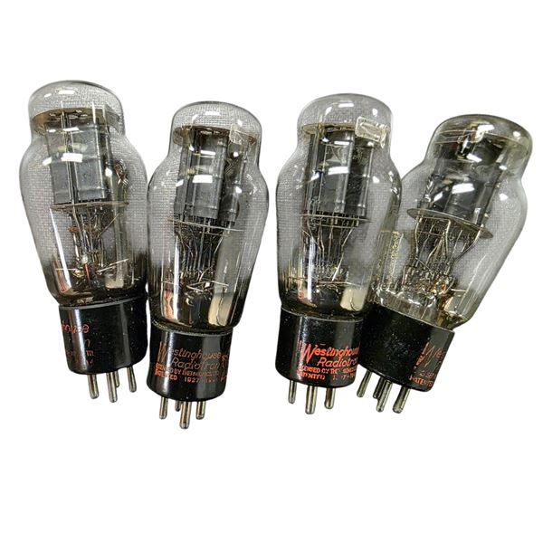 Set of 4 Westinghouse 2A3 vintage vacuum tubes