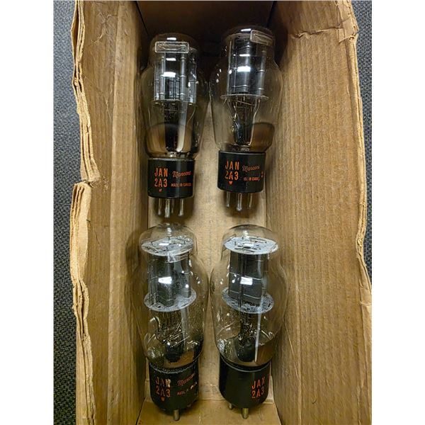 Set of 4 JAN 2A3 vintage vacuum tubes