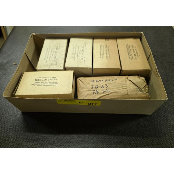 Assorted Vintage Military Transmitting Vacuum Tubes National Union Radio Corp, Raytheon