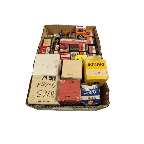 Assorted Vintage Power Transmitting and Radio Vacuum Tubes Philips, RCA, Eimac, Rogers Majestic, GE