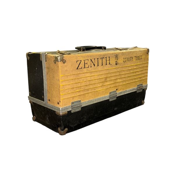 Vintage Zenith Technicians Tube Caddy full of assorted tubes