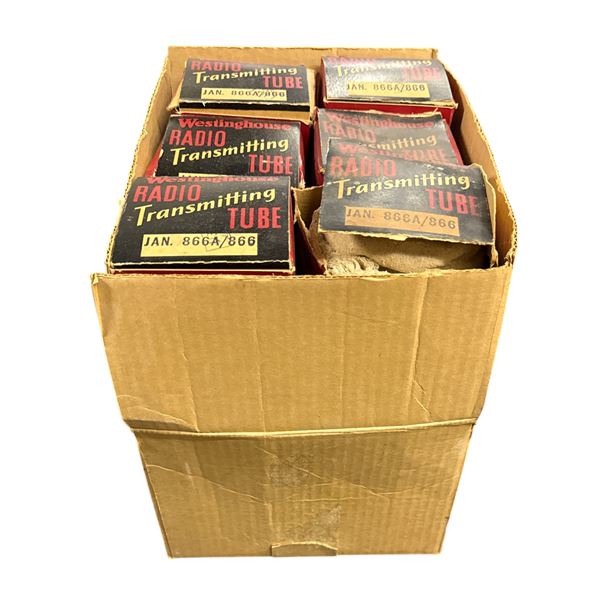 6pc Westinghouse JAN 866A/866 Radio Transmitting Tubes