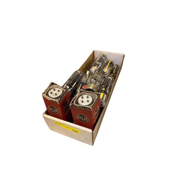 Box of assorted vintage vacuum tubes