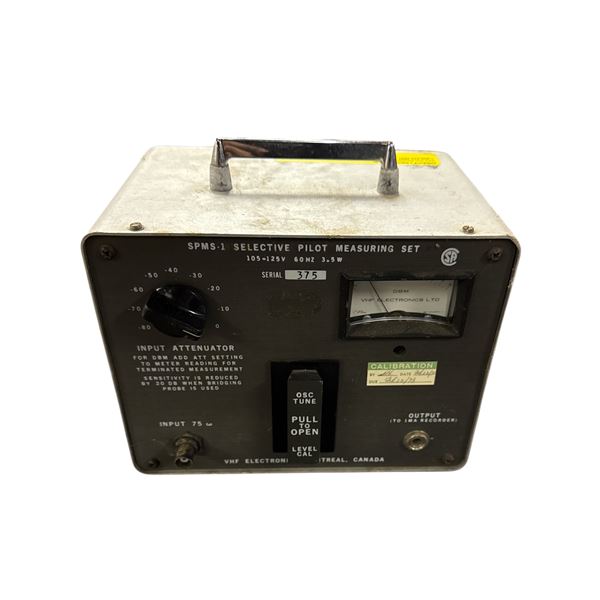 SPMS-1 Selective Pilot Measuring Set Assorted Vintage Test Equipment - VHF Electronics Ltd.