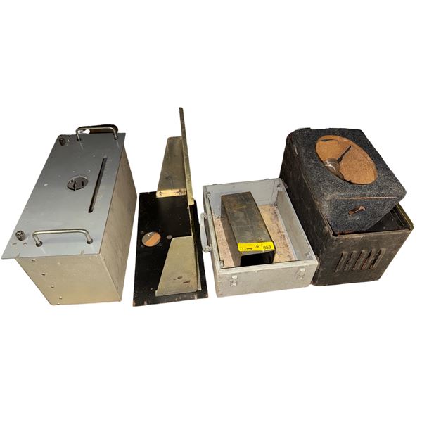 Group of assorted vintage electronics parts/casings