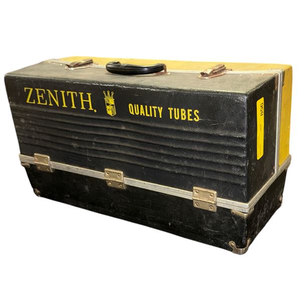 Vintage Zenith Technicians Tube Caddy with assorted parts