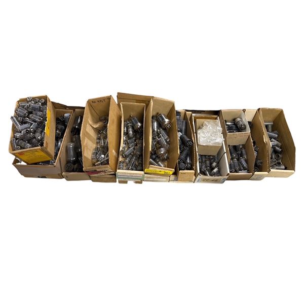 Large group of assorted loose vintage vacuum tubes