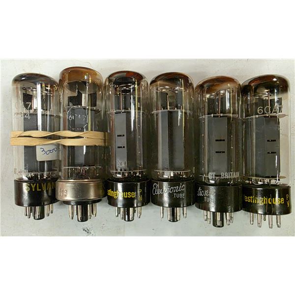 6pc 6CA7 assorted vintage vacuum tubes loose