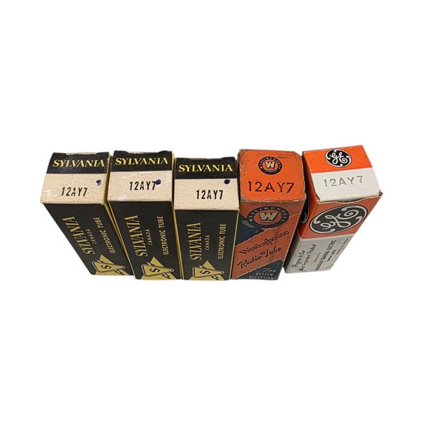 12AY7 vintage vacuum tubes assorted brands