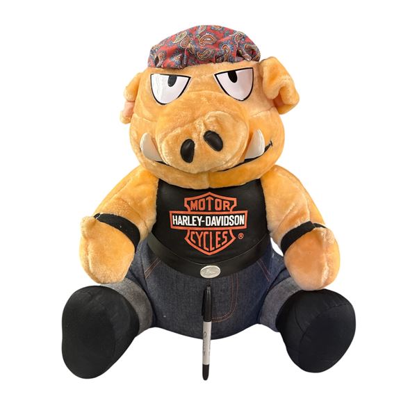 Vintage Harley-Davidson "Hog" Plush toy Play by Play 1993 - approx. 19in tall x 17 /12in wide
