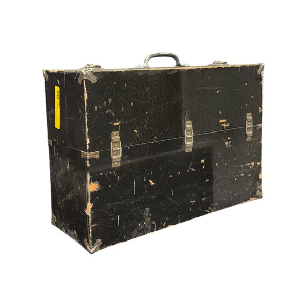Vintage Technician's Caddy with assorted vintage vacuum tubes