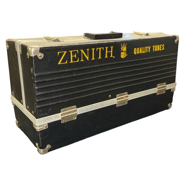 Vintage Zenith Technician's Tube Caddy with assorted tubes