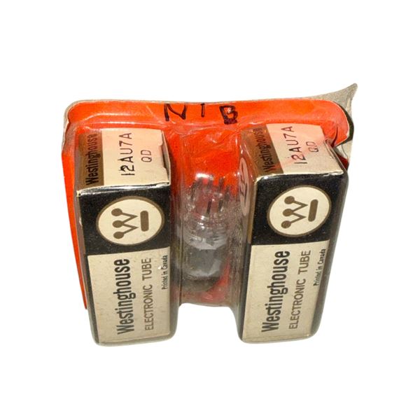 Pair of Westinghouse 12AU7A vintage vacuum tubes - NIB