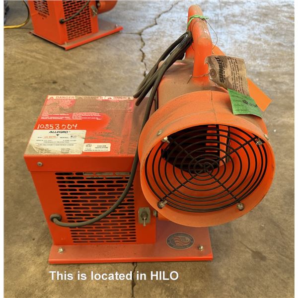(10853004) 2022 Allegro 9504 Electric 8" Manhole Blower (Blows See Video)