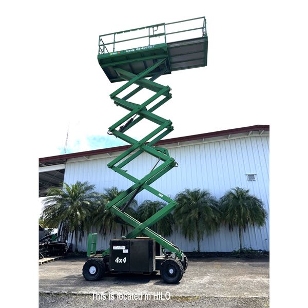(866645) 2014 Genie GS4069 Rough Terrain Scissor Lift (Runs & Lifts See Video)