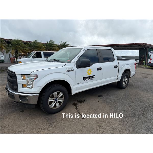 (949689) 2016 Ford F150 Pickup Truck, 4WD Crew Cab Lic 890TWA, 119602 Miles (Starts & Runs)