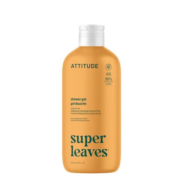 NEW - ATTITUDE Shower Gel Super Leaves (Orange Blossom & Eucalyptus - 12 pcs) - Total R.V. $289.100