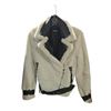 Image 1 : Express Women's Faux Fur & Leather Trim Moto Jacket - Size XS (some stains)