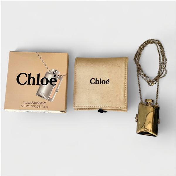 Authentic Chloe Locket Necklace with Solid Perfume 1.8g