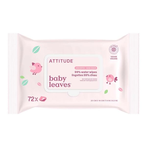 New - ATTITUDE Baby Leaves Tripack Baby Wipes (6 boxes) - Total R.V. $149.94