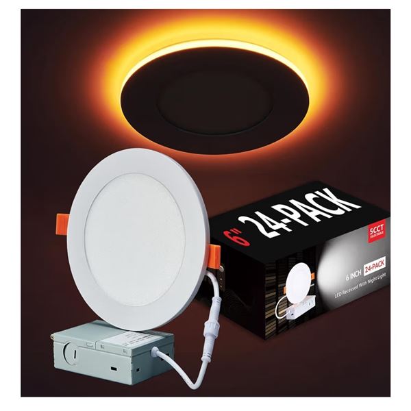 New - 24 Pack 6 Inch LED White Pot Lights - RV: $285.99 CAD (X003VZB7At)