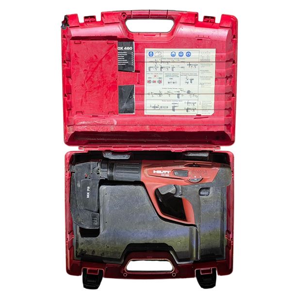 HILTI DX 460 POWDER ACTUATED NAIL GUN WITH MX 72 w/Case