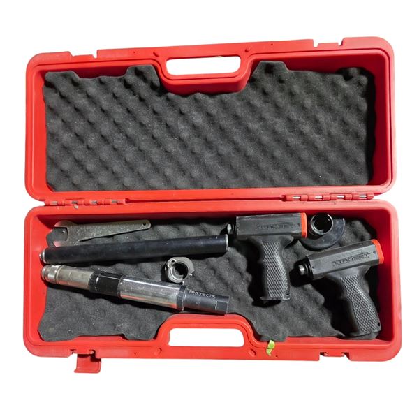 Assorted Powder-Actuated Tool Kit w/ Handles & Attachments in Case