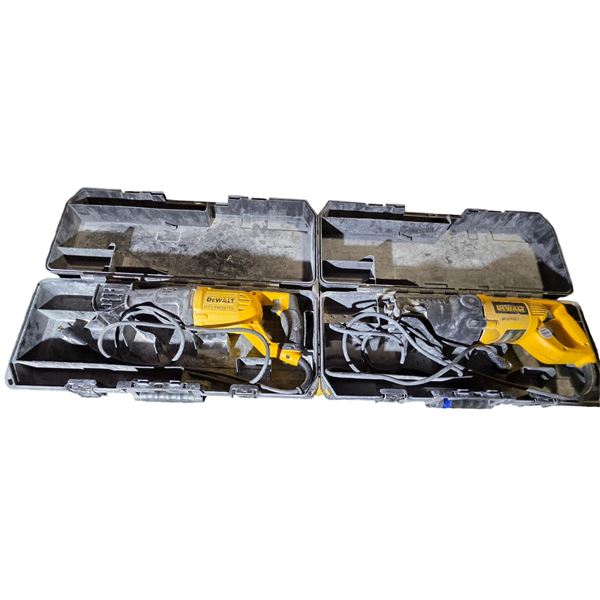 Lot of 2 DeWalt Reciprocating Saws in Case