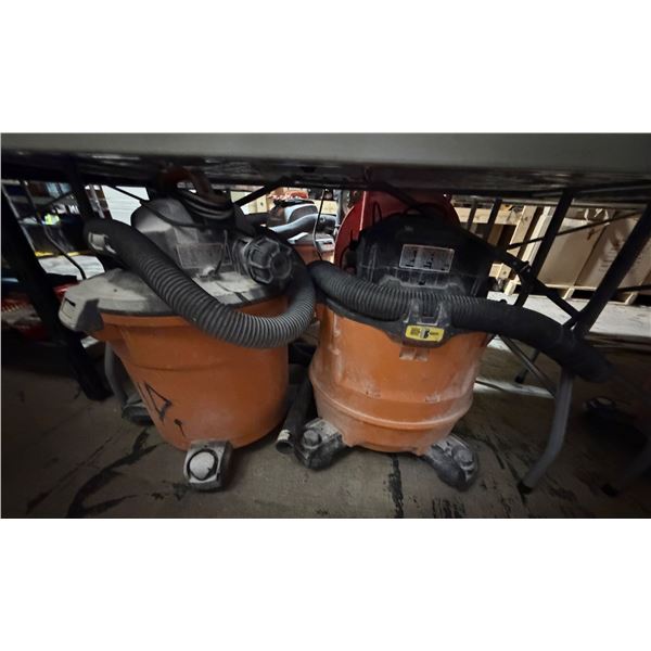 Pair of Shop Vac Wet/Dry Vacuums w/ Hoses & Attachments