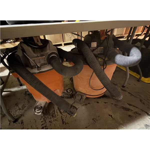 Pair of Shop Vac Wet/Dry Vacuums w/ Hoses & Attachments