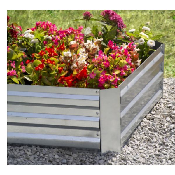 BNIB - 2-Pcs Grapevine Galvanized Steel Raised Garden Bed, Rectangular, RV: $160 CAD (PL10437)