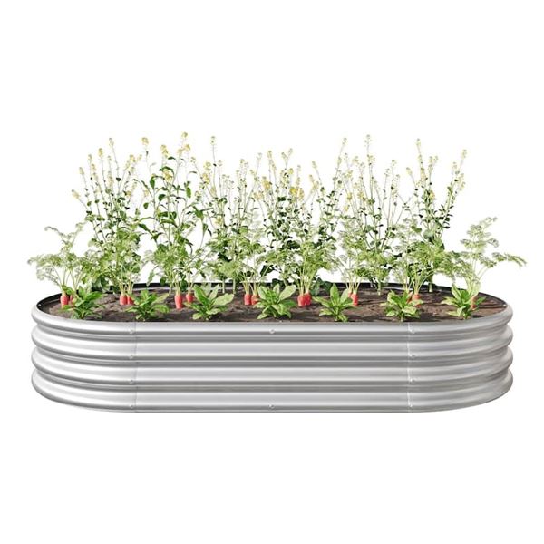 BNIB - Grapevine Galvanized Steel 79" Oval Raised Garden Bed - RV: $125 CAD (PL10420 6A)