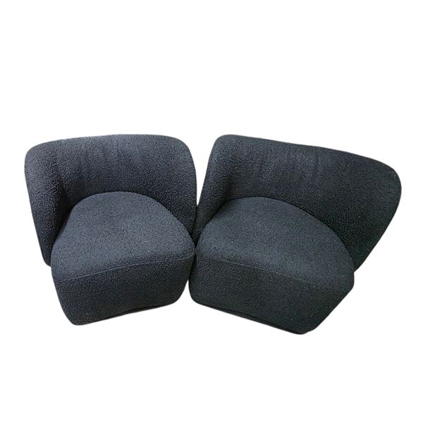 Set of 2 Rove Concepts Upholstered Tub Accent Chairs (BX-948/BC), H30" x W27" x D23" Each