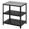 Image 1 : BNIB - IKEA GRILLSKAR Shelf Unit - RV: $185 CAD, Black/Stainless Steel 86 x 61 cm