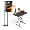 Image 1 : BNIB Adjustable Personal Folding Table 2-Pcs and AKTOP Pedestal Banner Stand